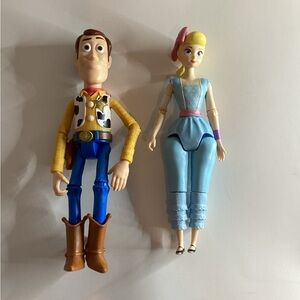 Disney  Pixar Toy Story. Woody And Bo Peep 9” Action Figures. 2017 Mattel
